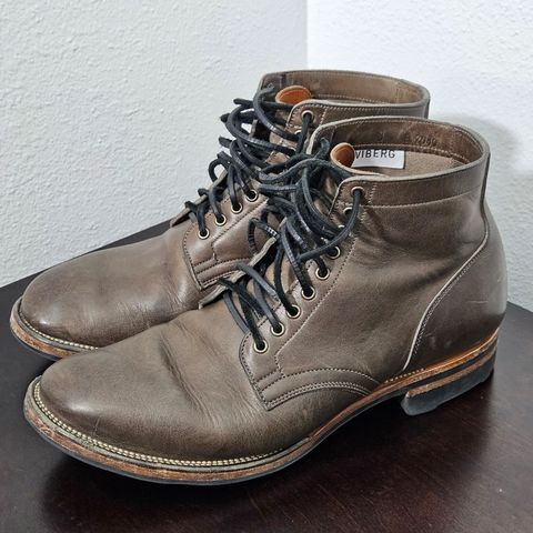 View photo of Viberg Service Boot in C.F. Stead Classic Grey Oiled Culatta