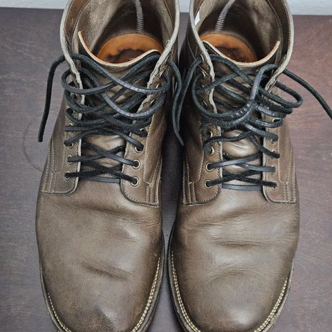 View photo of Viberg Service Boot in C.F. Stead Classic Grey Oiled Culatta