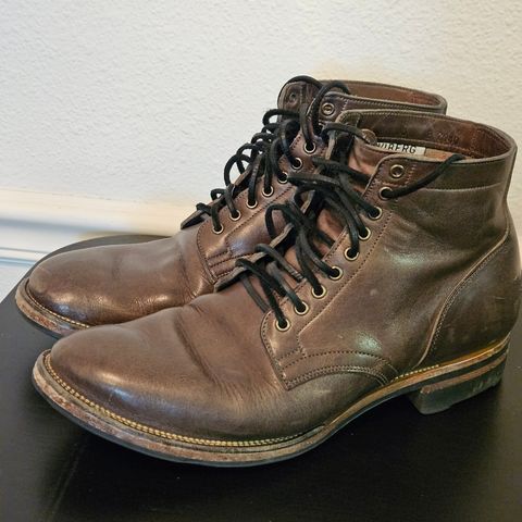 View photo of Viberg Service Boot in C.F. Stead Classic Grey Oiled Culatta