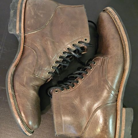 View photo of Viberg Service Boot in C.F. Stead Classic Grey Oiled Culatta