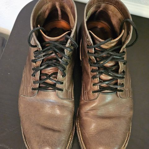 View photo of Viberg Service Boot in C.F. Stead Classic Grey Oiled Culatta