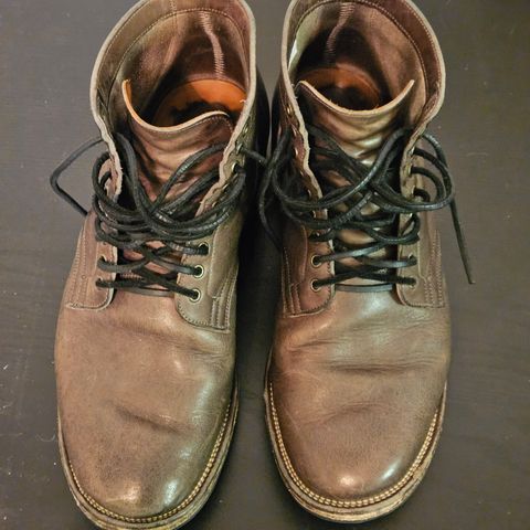 View photo of Viberg Service Boot in C.F. Stead Classic Grey Oiled Culatta