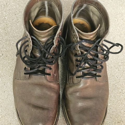 View photo of Viberg Service Boot in C.F. Stead Classic Grey Oiled Culatta