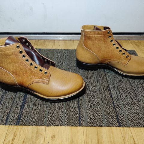 Viberg Service Boot in Shinki Cognac Shrunken Horsebutt