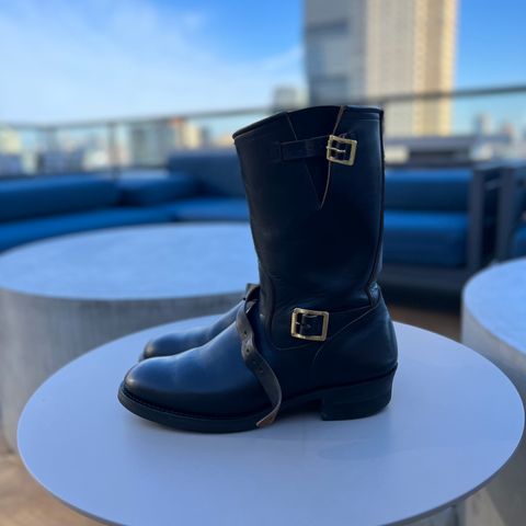 Attractions BILTBUCK Engineer Boots in Black Italian Horsebutt
