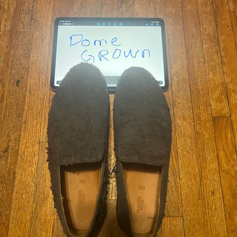 Viberg Slipper in C.F. Stead Teak Waxy Mohawk