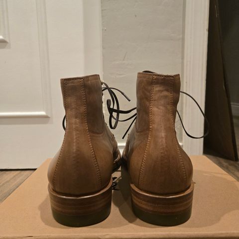 View photo of Iron Boots x Østmo Type 1 in Washed MUSCHIO kangaroo