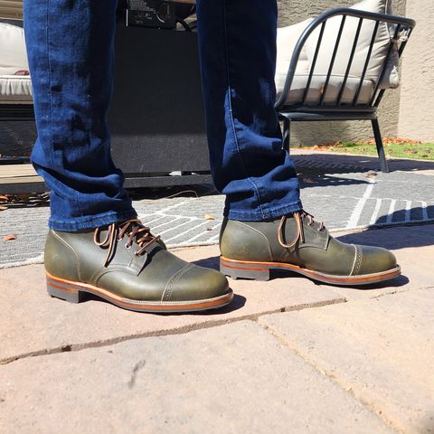 View photo of Viberg Service Boot BCT in Horween Olive Chromepak