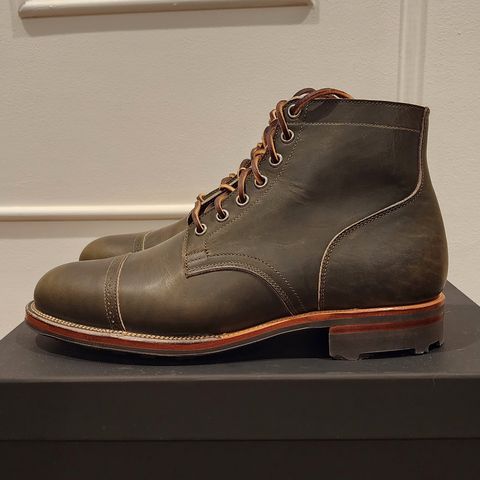 View photo of Viberg Service Boot BCT in Horween Olive Chromepak