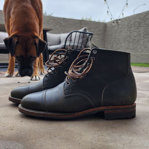 View photo of Viberg Service Boot BCT in Horween Olive Chromepak