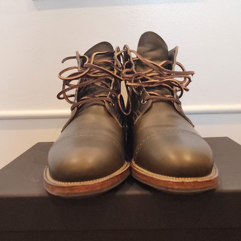 View photo of Viberg Service Boot BCT in Horween Olive Chromepak