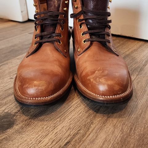 Search result thumbnail of Iron Boots x Østmo Type 1 in Maryam Light Brown Washed Horsehide