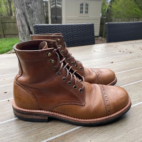 Oak Street Bootmakers Trench Boot in Horween Natural Chromexcel