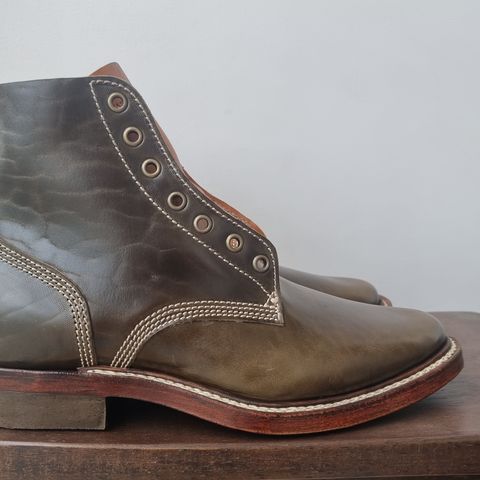 Willie's Handmade Boots Boondocker in Maryam Olive Horsebutt