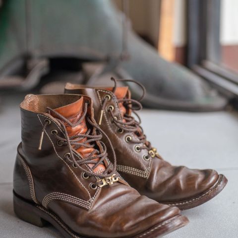 Willie's Handmade Boots Boondocker in Maryam Olive Horsebutt