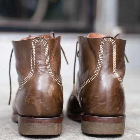 Willie's Handmade Boots Boondocker in Maryam Olive Horsebutt