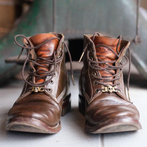 Willie's Handmade Boots Boondocker in Maryam Olive Horsebutt
