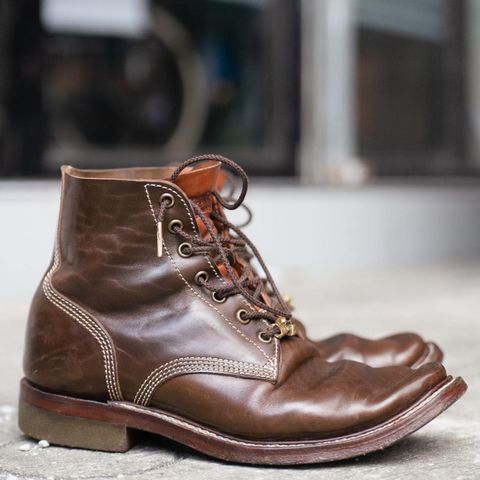 Willie's Handmade Boots Boondocker in Maryam Olive Horsebutt