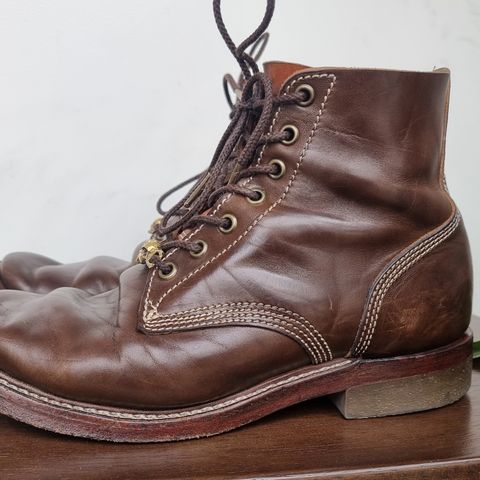 Willie's Handmade Boots Boondocker in Maryam Olive Horsebutt