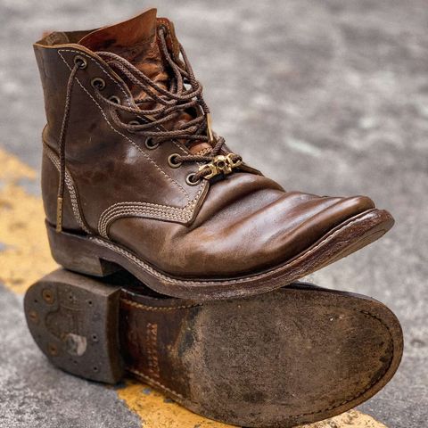 Willie's Handmade Boots Boondocker in Maryam Olive Horsebutt