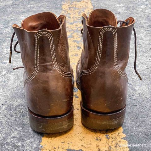 Willie's Handmade Boots Boondocker in Maryam Olive Horsebutt