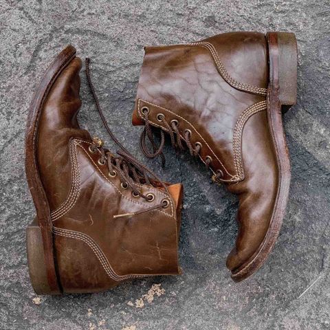 Willie's Handmade Boots Boondocker in Maryam Olive Horsebutt
