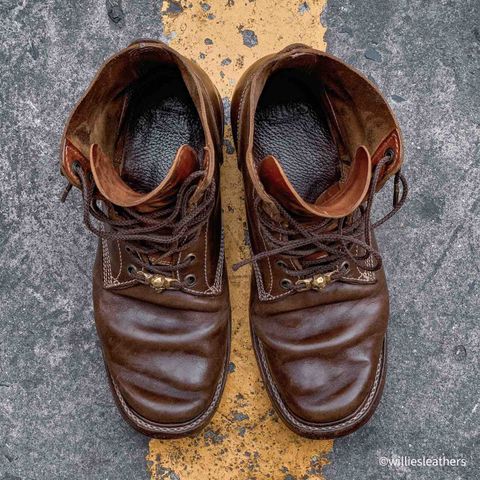 Willie's Handmade Boots Boondocker in Maryam Olive Horsebutt