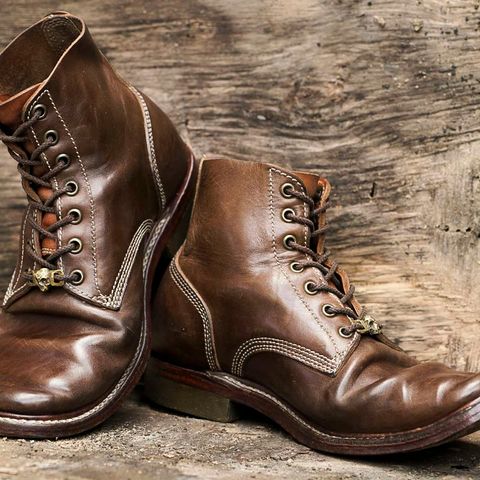Willie's Handmade Boots Boondocker in Maryam Olive Horsebutt