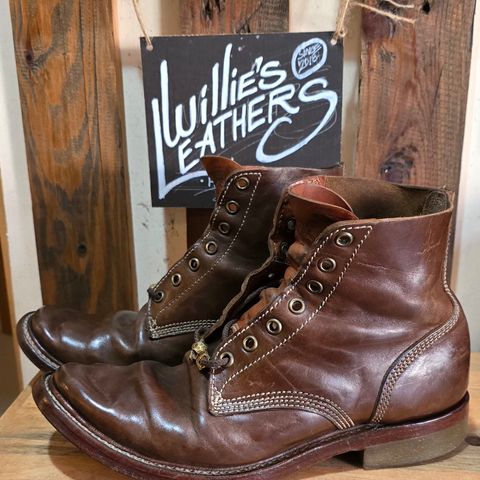 Willie's Handmade Boots Boondocker in Maryam Olive Horsebutt