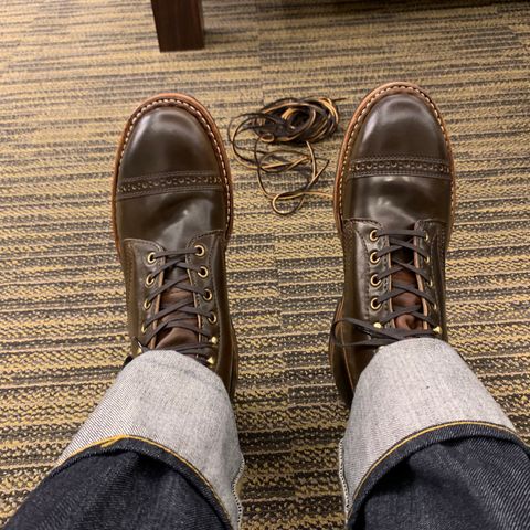 White's MP-Sherman Toe Cap in Horween Cigar Shell Cordovan