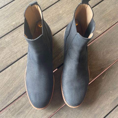 View photo of Mark Albert Chelsea Boot in Tasman Leather Group Black Roughout