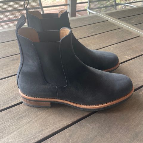 View photo of Mark Albert Chelsea Boot in Tasman Leather Group Black Roughout