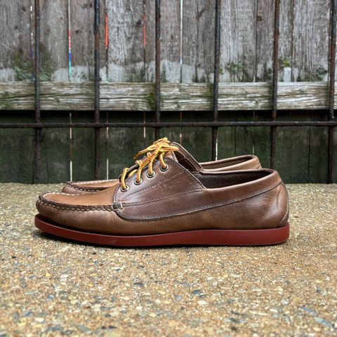 View photo of Rancourt & Co. Classic Ranger-Moc in Horween Natural Chromexcel