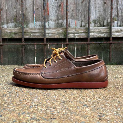 View photo of Rancourt & Co. Classic Ranger-Moc in Horween Natural Chromexcel