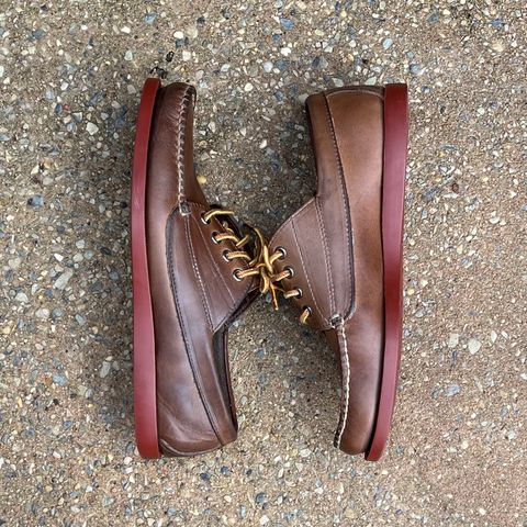 View photo of Rancourt & Co. Classic Ranger-Moc in Horween Natural Chromexcel