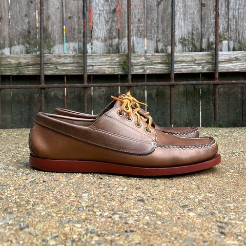 View photo of Rancourt & Co. Classic Ranger-Moc in Horween Natural Chromexcel