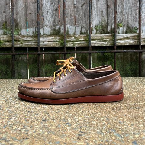 View photo of Rancourt & Co. Classic Ranger-Moc in Horween Natural Chromexcel