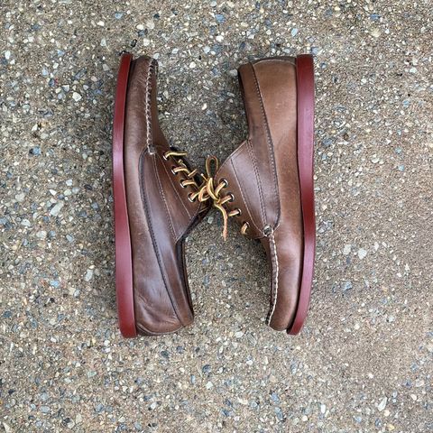 View photo of Rancourt & Co. Classic Ranger-Moc in Horween Natural Chromexcel