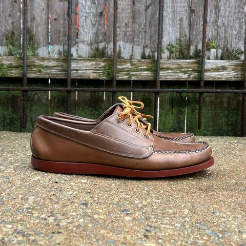 View photo of Rancourt & Co. Classic Ranger-Moc in Horween Natural Chromexcel