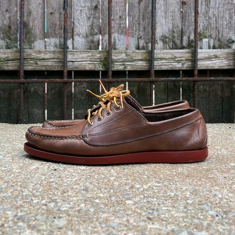 View photo of Rancourt & Co. Classic Ranger-Moc in Horween Natural Chromexcel