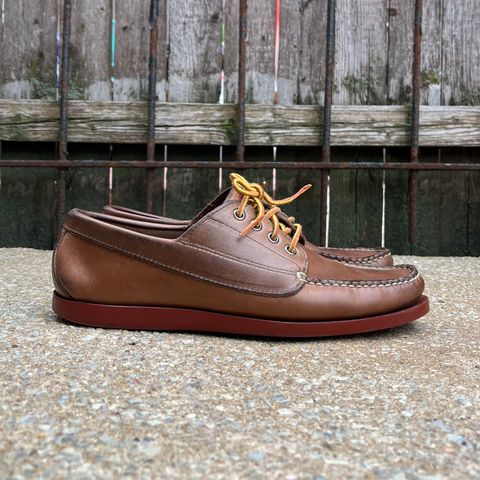 View photo of Rancourt & Co. Classic Ranger-Moc in Horween Natural Chromexcel