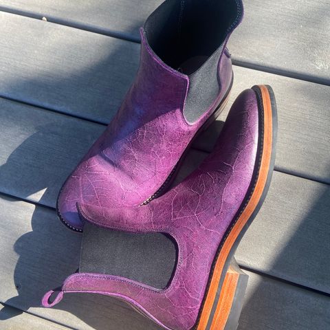 Search result thumbnail of Fortis Boots Wholecut Chelsea in C.F. Stead Royal Purple Crazy Cow