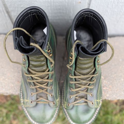 Search result thumbnail of Frank's Boots Monkey Boot in Conceria Walpier Black Burro Green
