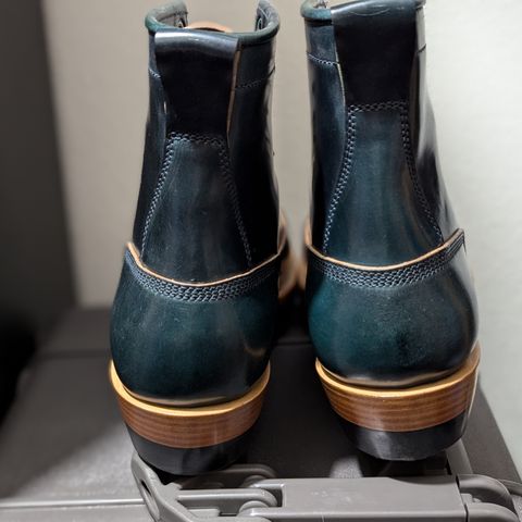 Renav Monkey Boot in Horween Intense Blue Shell Cordovan