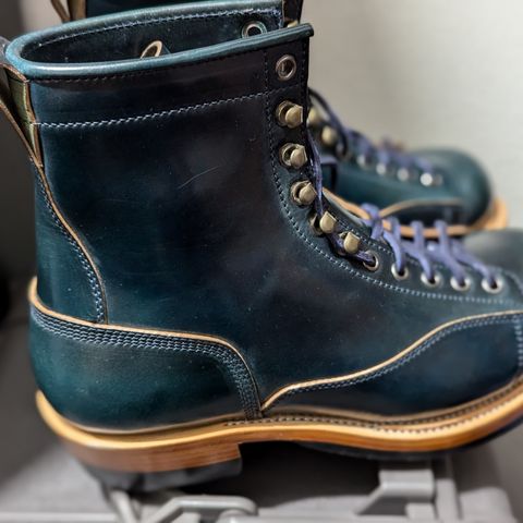 Renav Monkey Boot in Horween Intense Blue Shell Cordovan