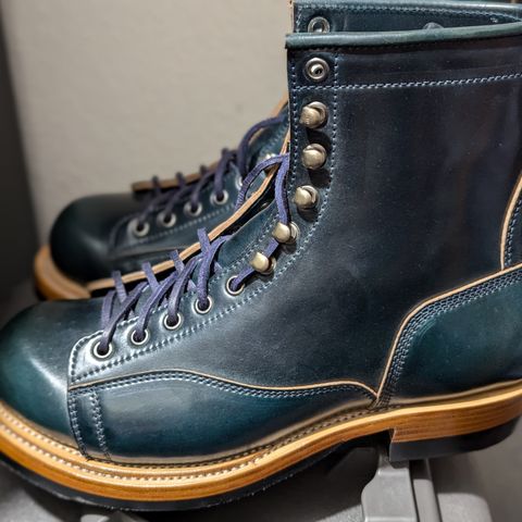 Renav Monkey Boot in Horween Intense Blue Shell Cordovan