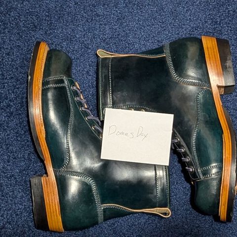 Renav Monkey Boot in Horween Intense Blue Shell Cordovan