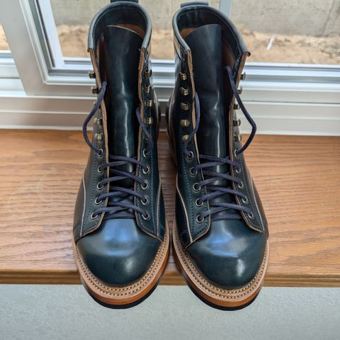 Renav Monkey Boot in Horween Intense Blue Shell Cordovan