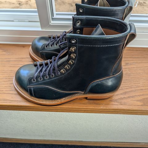 Renav Monkey Boot in Horween Intense Blue Shell Cordovan