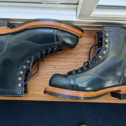 Renav Monkey Boot in Horween Intense Blue Shell Cordovan